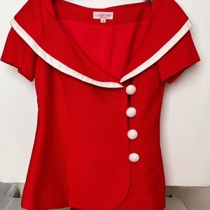 I  call this the Judy Jetson outfit- Red suit with matching skirt